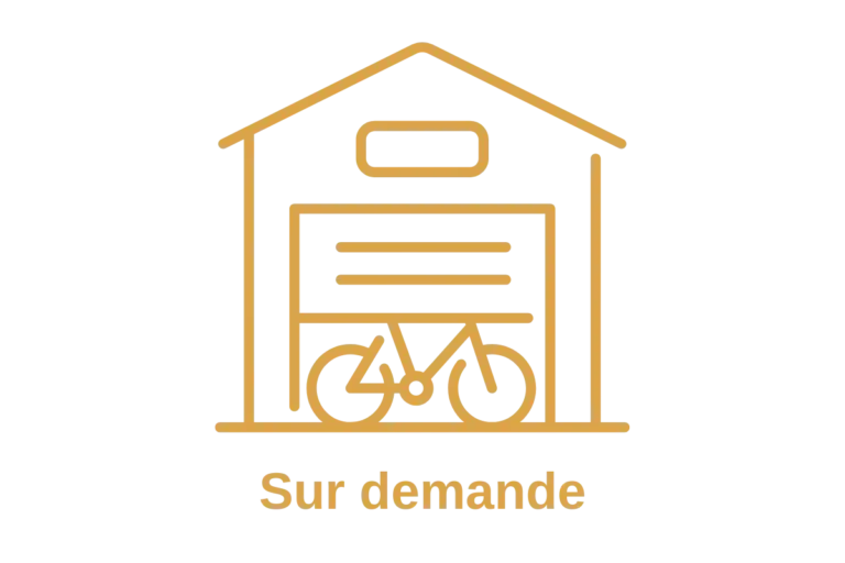 Pictogramme d'illustration abri vélo sur demande