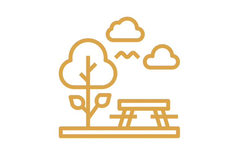 Pictogramme d'illustration terrasse et jardin